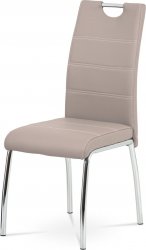 Jídelní židle HC-484 LAN, lanýžová ekokůže/chrom