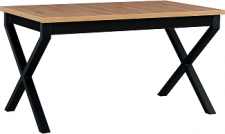 IKONA 1 - jídelní stůl rozkládací (IKON 1)  lamino DUB ARTISAN/ noha kov černá - kolekce "DRE" (K150-E)