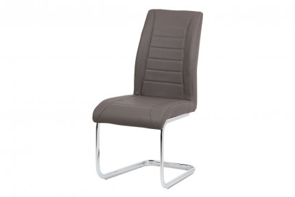 Pohupovací jídelní židle HC-375 CAP, ekokůže cappuccino/chrom