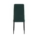 Jídelní židle COLETA NOVA smaragdová látka/černý kov