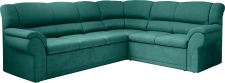 Rohová sedací souprava AMELIA rozkládací s úložným prostorem, pravá, smaragdová