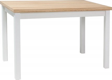 Jídelní stůl ADAM 120x68, dub/bílá mat
