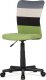 Kancelářská židle KA-N837 GRN, látka - mix barev, výškově nastavitelná