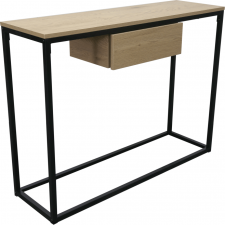 Konzolový stolek, dub/černá, NAVARO TYP 2
