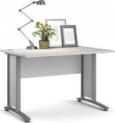 Kancelářský psací stůl Office 403/437 bílá/silver grey
