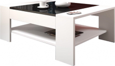 ARKTIC -  konferenční stůl lamino bílá/ černá lesk(Twister) (IZ) (K150)