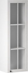 Horní kuchyňská skříňka LAYLA W40S nástavná, pravá, bílá/sosna andersen/sklo