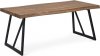 Jídelní stůl 180x90 cm, MDF dekor tmavý dub, kov černý mat HT-220 OAK3
