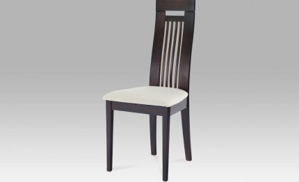 Dřevěná jídelní židle BC-22412 BK, masiv buk, moření wenge, BEZ SEDÁKU