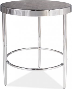 Kulatý konferenční stolek AURORA C mramor/chróm