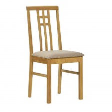 Dřevěná jídelní židle SILAS, dub sonoma/látka krémová