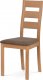 Dřevěná jídelní židle BC-2603 BUK3, potah hnědý melír/buk