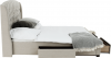 Čalouněná postel Akana 180x200, s úložným prostorem, krémová