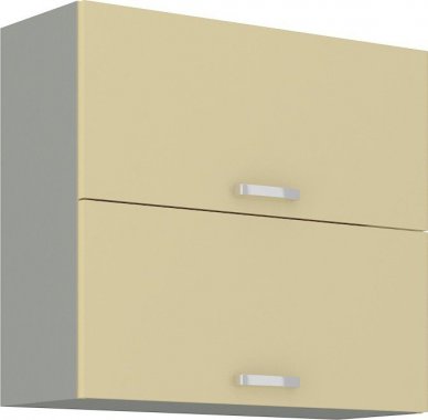 Kuchyňská skříňka Karpo 80 GU 72 2F krémový lesk/šedá