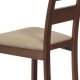 Dřevěná jídelní židle BC-2603 WAL ,masiv buk, ořech/potah světlý