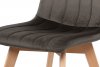 Jídelní židle, šedá sametová látka, masivní bukové nohy v přírodním odstínu CT-616 GREY4