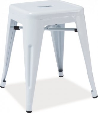Kovový taburet - stolek SPOT bílá