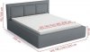 Čalouněná postel MIRABEL 200x200, výběr látek