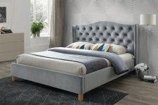 Čalouněná postel ASPEN 140x200, VELVET šedá