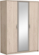 Ložnice GRAPHIC dub arizona/šedá (skříň, postel 160, 2 noční stolky)