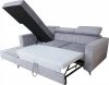 Rohová sedací souprava MILDRED Premium rozkládací s úložným prostorem, levá, tmavě šedá