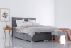 Čalouněná postel MEGAN 180x200, s úložným prostorem, šedá