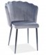 Designová jídelní židle ROKSANA velvet šedá/černý kov