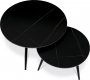 Set 2 ks konferenčních stolů AHG-403 BK, černá keramika/černý kov