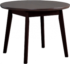 OSTENA 4 (OSLO 4) jídelní stůl kulatý rozkládací  - dubová DÝHA moření Ořech/noha Černá dřevo - kolekce "DRE" (K150-Z)