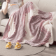 Oboustranná baránková deka, bílá, barevný vzor, 150x200, TAMES