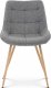 Jídelní židle CT-394 GREY2 šedá látka/kovové nohy dekor dub