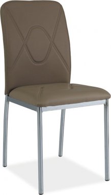 Jídelní čalouněná židle H-623 tmavě béžová/chrom