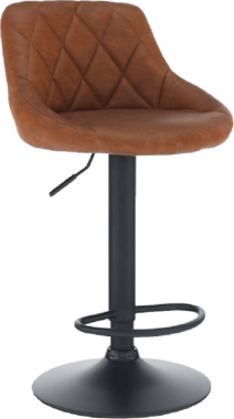 Barová židle TERKAN, koňaková/černý kov