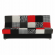 Rozkládací pohovka ALABAMA, s úložným prostorem,  červená/šedá/černá