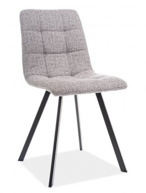Jídelní židle CLIP šedá/černý kov