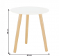 Kulatý odkládací stolek PAMINO, bílá/přírodní,