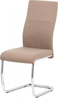 Jídelní židle DCL-450 CAP2, cappuccino látka, chrom