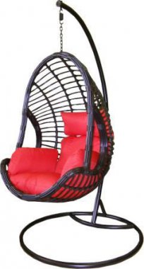 Závěsné relaxační křeslo DARA, červený sedák ETP-DL22A-B-cer