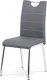 Jídelní židle AC-9920 GREY, šedá ekokůže s bílým prošitím/kov