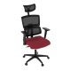 Kancelářská židle, potah bordó látka a černá síťovina MESH, houpací mech. KA-B1025 BOR