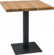 Jídelní stůl PURO 60x60, dub masiv/černá kov