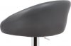 Barová židle, šedá ekokůže, chromová podnož, výškově nastavitelná AUB-445 GREY