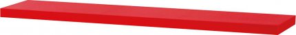 Nástěnná polička P-002 RED 120cm, barva červená - vysoký lesk. Baleno v ochranné fólii 1ks/ctn. 