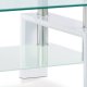 Konferenční stolek AF-1024 WT, bílá lesk/sklo