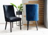 Designová jídelní židle IVONA VELVET granátově modrá/černá