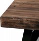 Konferenční stůl, 130x70 cm, MDF deska, masiv borovice, kov, černý lak AHG-534 PINE
