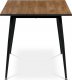 Jídelní stůl, 160x80, deska MDF, dýha divoký dub, kovové nohy,  černý lak AT-686 OAK
