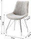 Designová jídelní židle MADORA, šedá/chrom