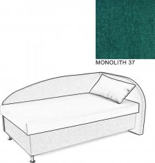 Čalouněná postel AVA NAVI, s úložným prostorem, 120x200, pravá, MONOLITH 37