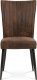 Jídelní židle, potah hnědá látka v dekoru broušené kůže, kovová podnož, dekor broušený antik HC-323 COF3